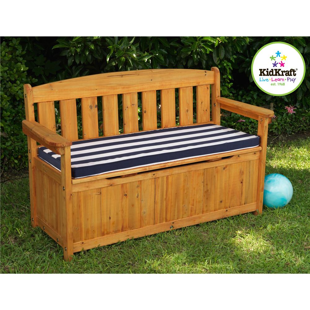 Outdoor Storage Bench with Back